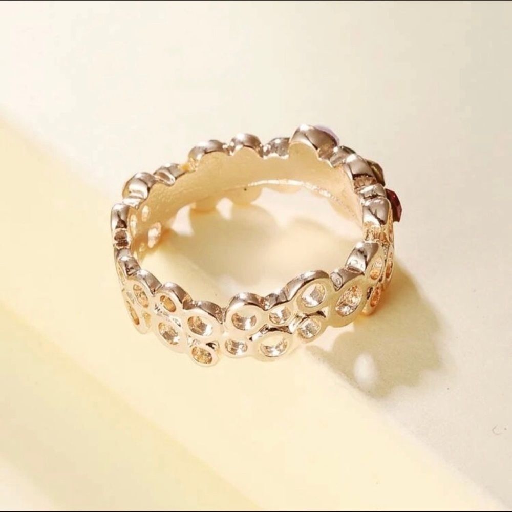 HOST PICK Moda Clothing Rhinestone Multi Ring Sz 7.5 - Picture 3 of 3